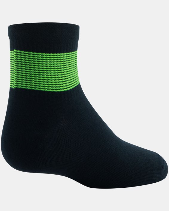 Boys' UA Essential Quarter 6-Pack Socks, Black, pdpMainDesktop image number 15
